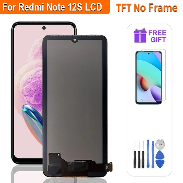Display For Xiaomi Redmi Note 12S LCD Touch Screen Replacement For Redmi 2303CRA44A 23030RAC7Y 2303ERA42L New Digitizer Assembly. 