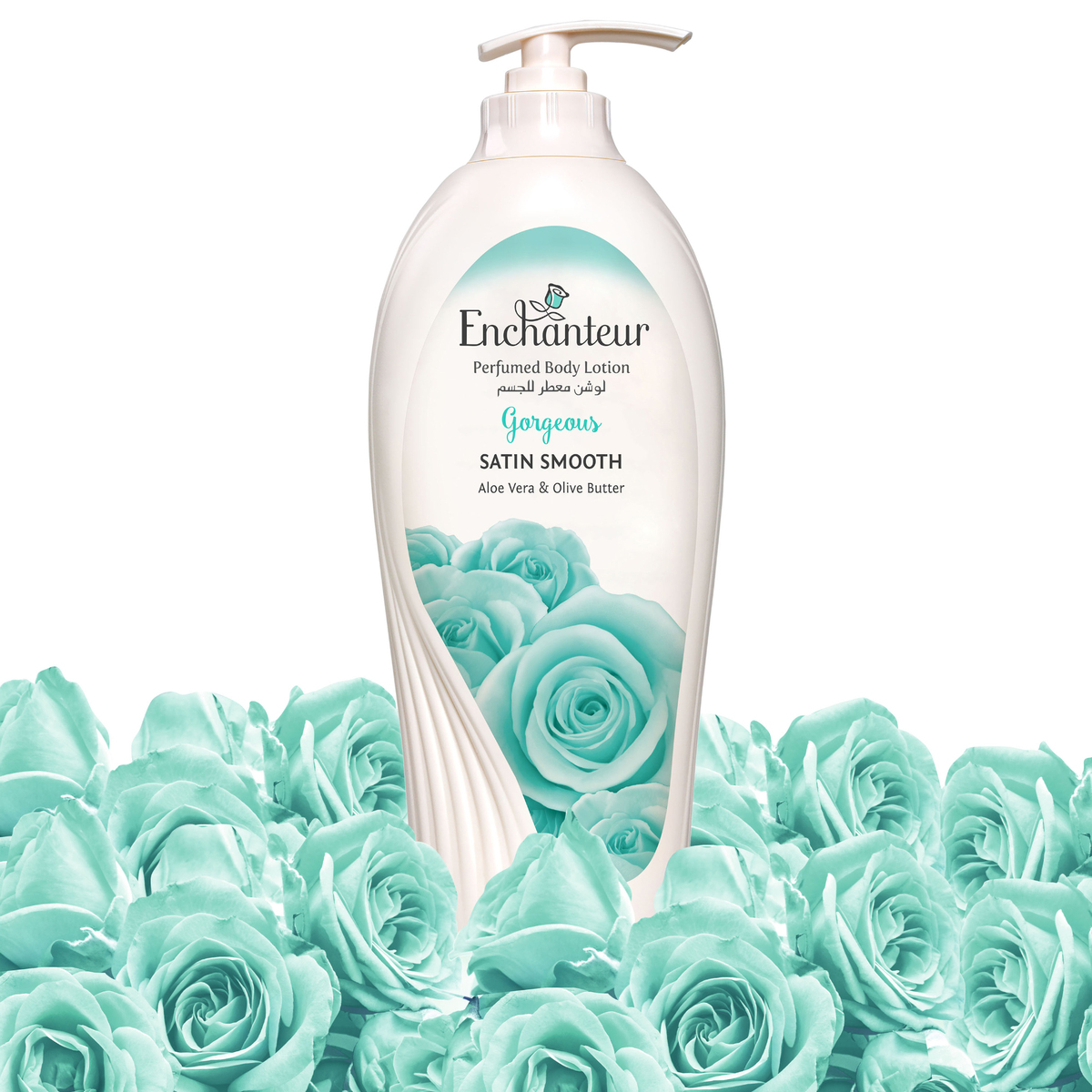 Enchanteur Satin Smooth Gorgeous Lotion with Aloe Vera & Olive Butter 500ml Online at Best Price | Body Lotion | Lulu KSA