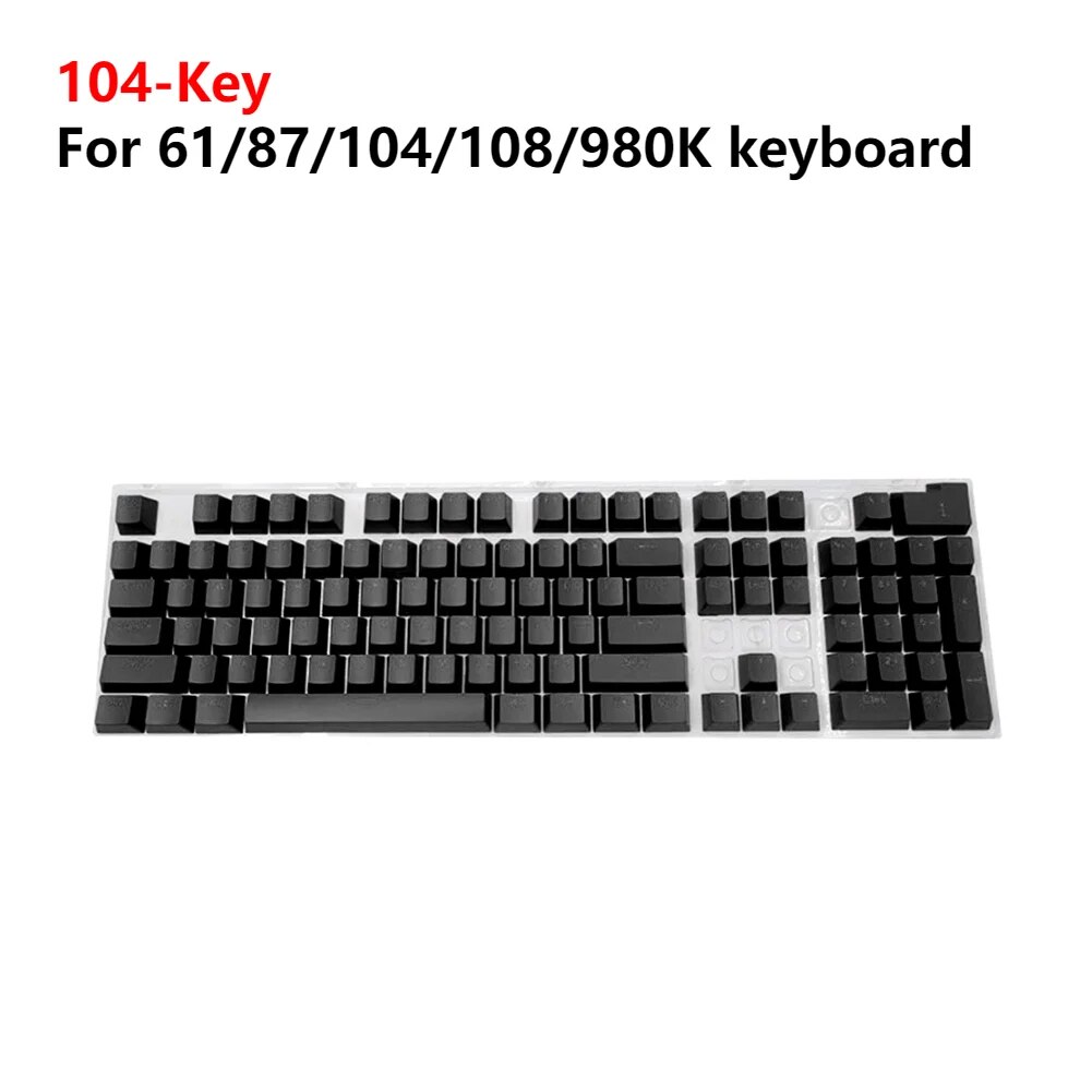 104pcs Universal Keyboard Keycaps Ergonomic Blank Keycap For Cherry MX Mechanical Keyboard Replacement Backlit Key Caps. 