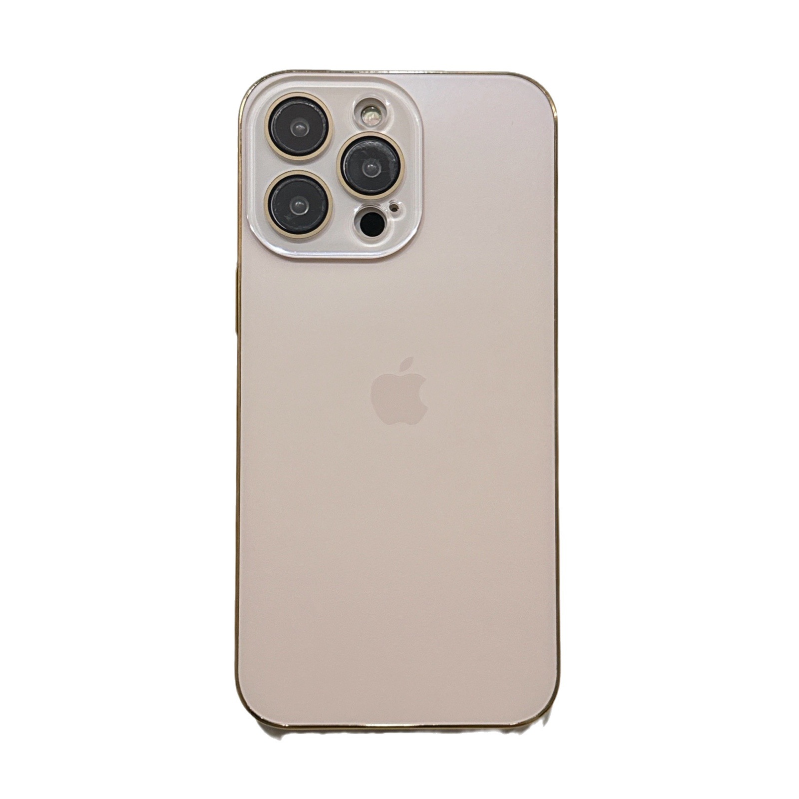 Frame Titanium Gold Shell iPhone15 pro Phone Case Good-looking All-Match for Apple 14 Electroplating All-Inclusive Drop-Resistant. 