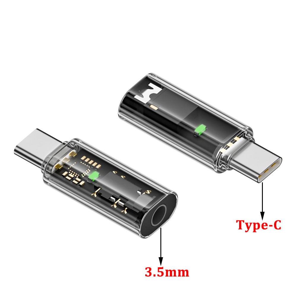 Type C To 3.5mm Jack Adapter Earphone Light For iPhone 16 15 Pro Max USB C to 3.5MM Female Audio AUX Converter Headphone Cable. 