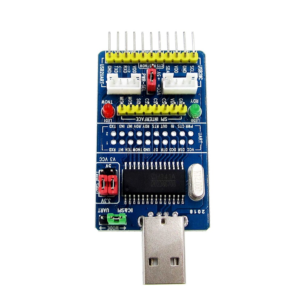 CH341A USB to SPI I2C IIC UART TTL ISP Serial Adapter Module EPP/MEM Converter For Serial Brush Debugging RS232 RS485. 