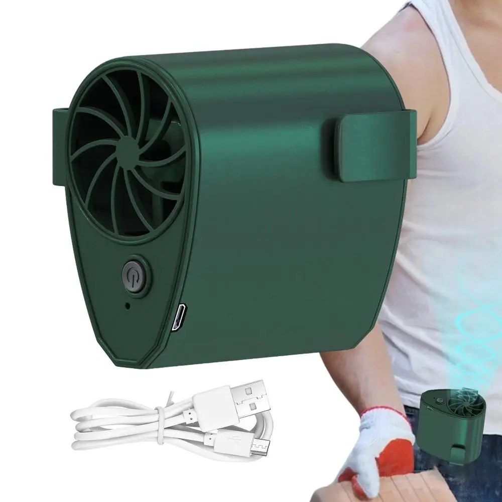 Clip Waist Outdoor Cooling Fan Rechargeable Camping Fan With 12000mAh Battery Personal Fans With A Hook Mini Fan For Outdoor