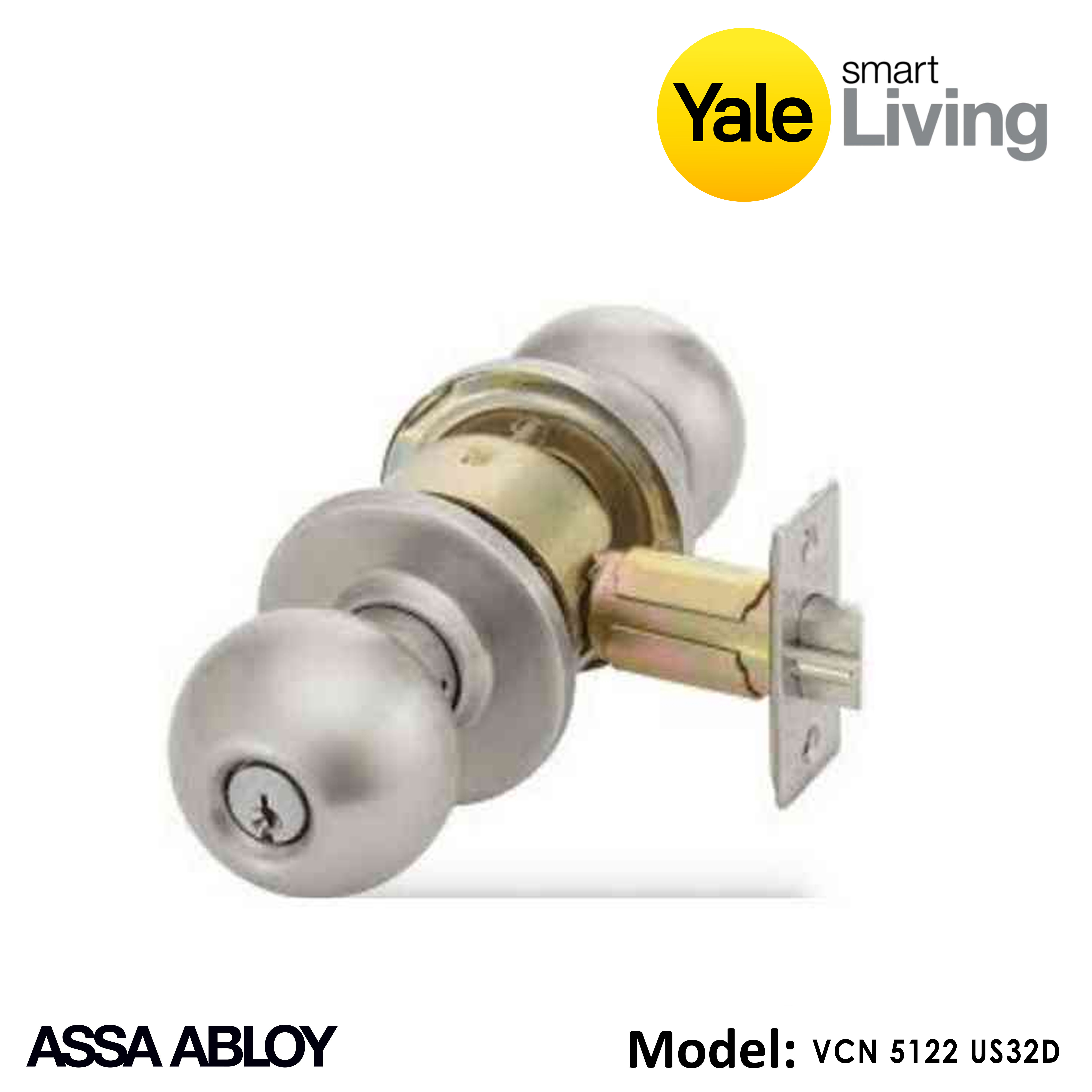 Yale High Security (Without key) Door Lock Yale Knobset VCN5122 US32D Door hardware & locks