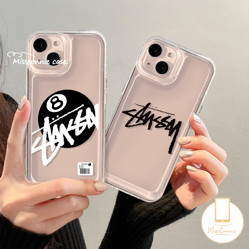 Trendy Brand Stussy Graffiti Letters Case for Redmi 12C 9 12 9C 10A A1 10C 10 13C A2 9A 9T Note 11s 10s 11 8 13 10 12 9 Pro Max Poco X5 X6 C65 Mi 11 12 Lite Transparent Soft Cover. 