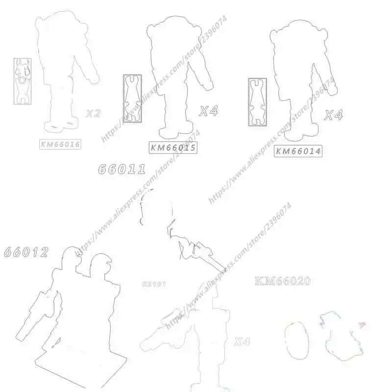 KM Action Figures Movie accessories Building Blocks Bricks toys K2101 KM66011 KM66012 KM66014 KM66015 KM66016 KM66020