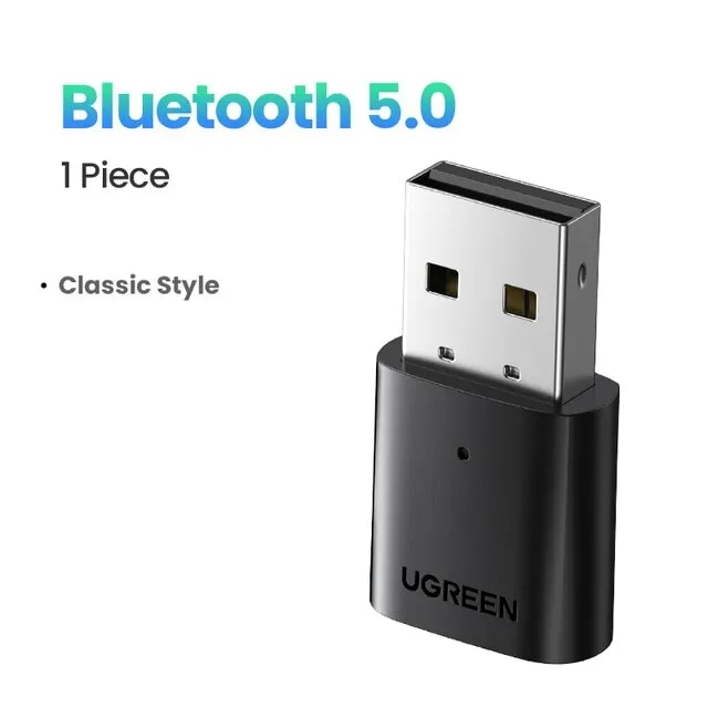 UGREEN USB Bluetooth 5.3 5.0 PC Adapter Portable Mini USB Flash Drive Win 11/10/8.1 Wireless Mouse Keyboard Music Audio Receiver. 