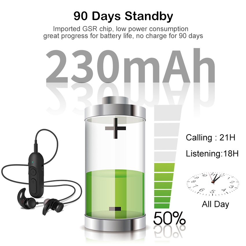 Wiresto V18 Wireless in-Ear Multi-Function Bluetooth Headset HiFi Noise Canceling Stereo Earphones. 