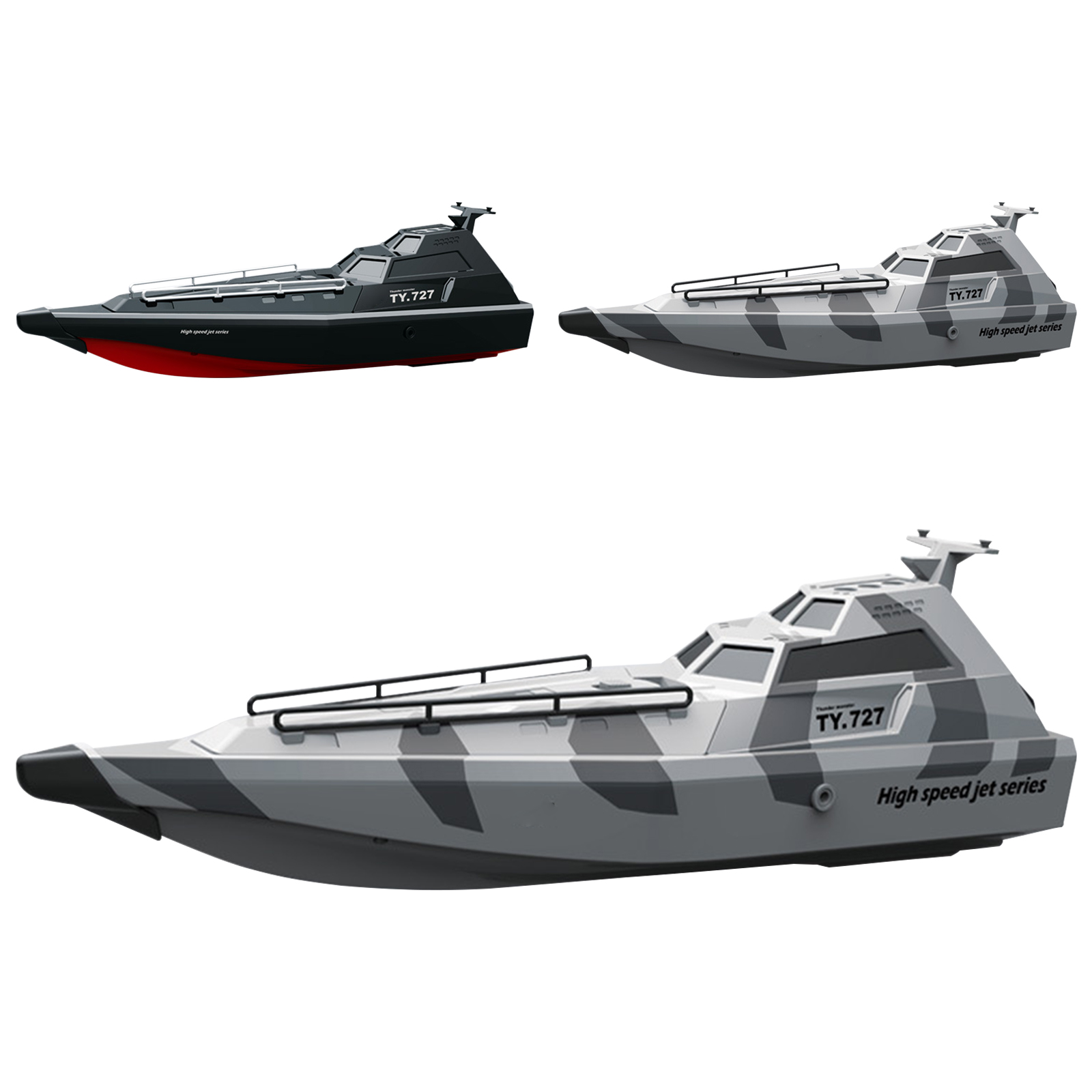 GC TY727 2.4GHz RC Turbojet Pump Boat High-Speed Remote Control Jet Boat With Low Battery Alarm Function For Kids Gifts. 