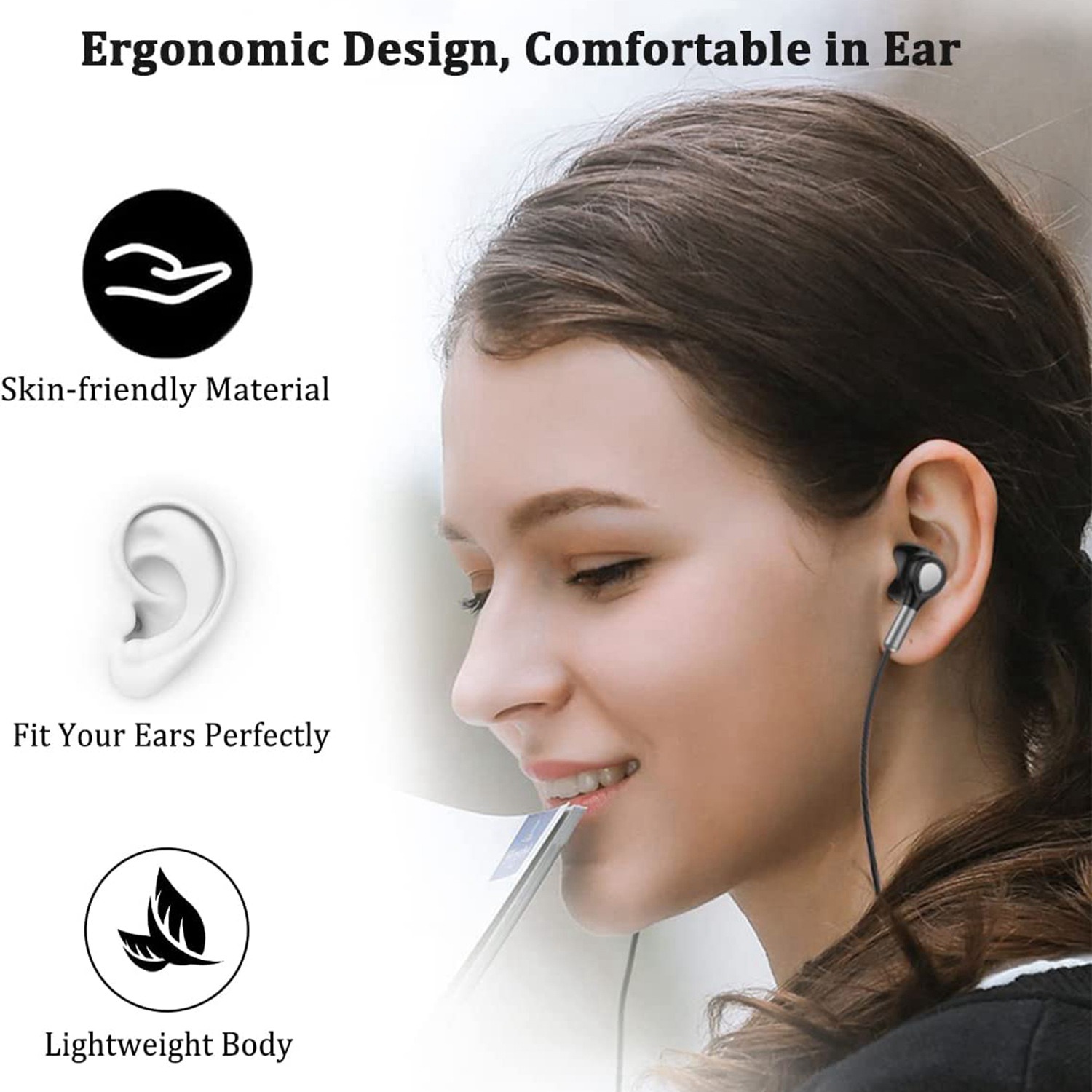 Type C Headphones with Microphone and Volume Control for Samsung S22 S21 S20 FE A53. 