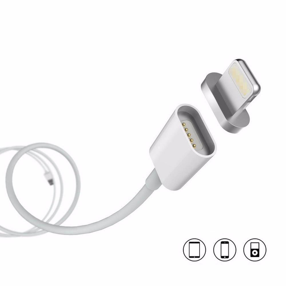 2.4A Magnetic USB Data Cable For Apple iPhone 7 6 6s Plus 5 5s, Phone Charger Cord, Fast Charging and Sync Color:Silver. 