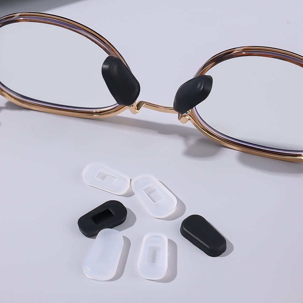 Soft Anti Indentation Nose Cover Anti-Slip Push-in Silicone 1Pair Air Cushion Eyeglass Nose Pads Glasses Replacement Transparent Nose Bridge Pads. 