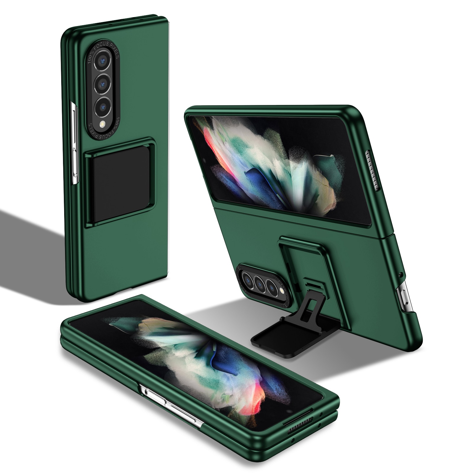 【2023NEW】Anti-Sweat Folding Stand Phone Case for Samsung Galaxy Z Fold 4 Fold4 Fold3 Fold 3 5G Zfold4 Zfold3 Hard PC Shockproof Capa