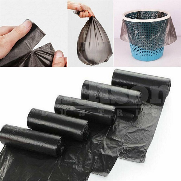 35 Liter Garbage Bags on Roll 50pcs for Lite Use (Width 18" x Height 22" inch). 
