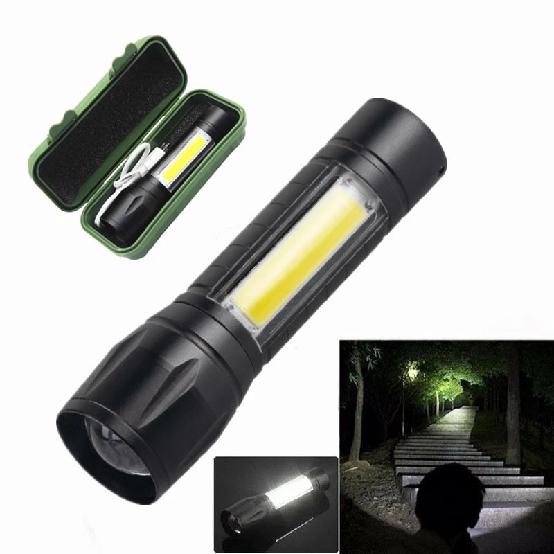 Portable Rechargeable Zoom LED Flashlight XP-G Q5 Flash Light Torch Lantern 3 Lighting Modes Camping Light Mini Led Flashlight. 