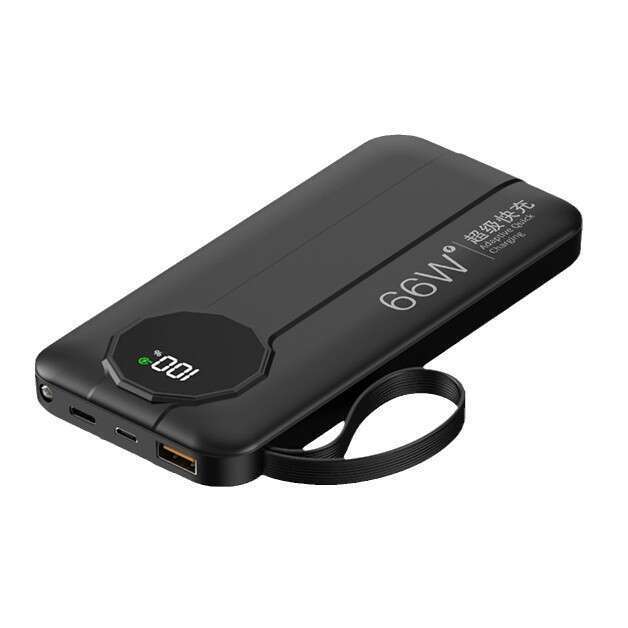 3C certified 20000mAh large capacity PD20W super fast charging portable with built-in dual line power bank. 