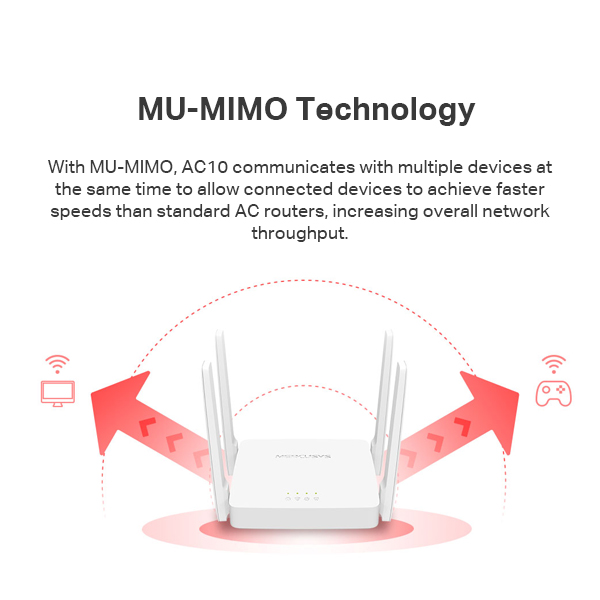 Mercusys ac10 ac1200 Wireless Dual Band Router. 