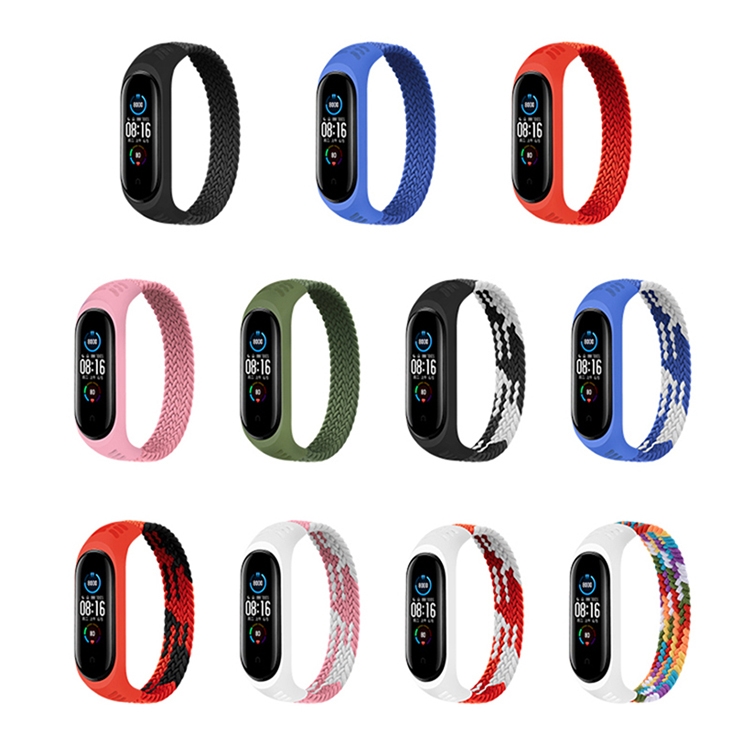 For Xiaomi Mi Band 6 / 5 / 4 / 3 Universal Nylon Elasticity Weave Replacement Strap Watchband, Size:S 150mm. 