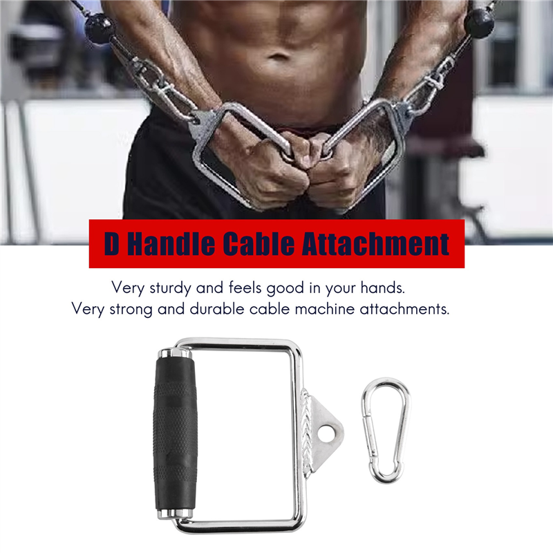 Pulldown Cable Machine Handles, Heavy Duty Triceps Biceps Press Down Cable Handle for Pulley Workouts Home Gym. 