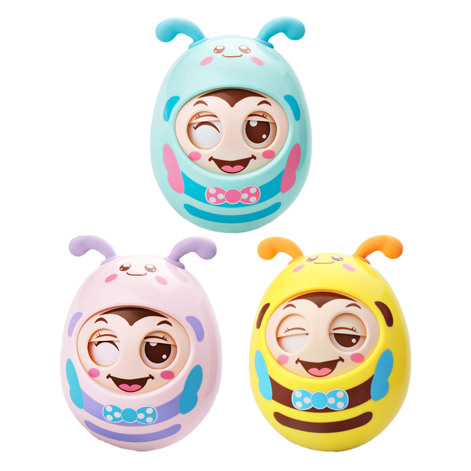 Wobbler Toy Tummy Time Toys 6-12 Months Winkling Bee Baby Tumbler Toy Wobble Toys For Baby 6 Months And Up Baby Teether Best Gift For Kids Boys Girls Infants Toddlers