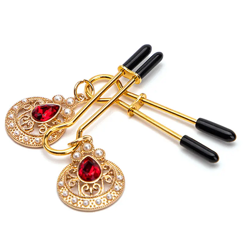 Rhinestone Nip Clips Pressure Breast Clamp Pendant Nip Clamp