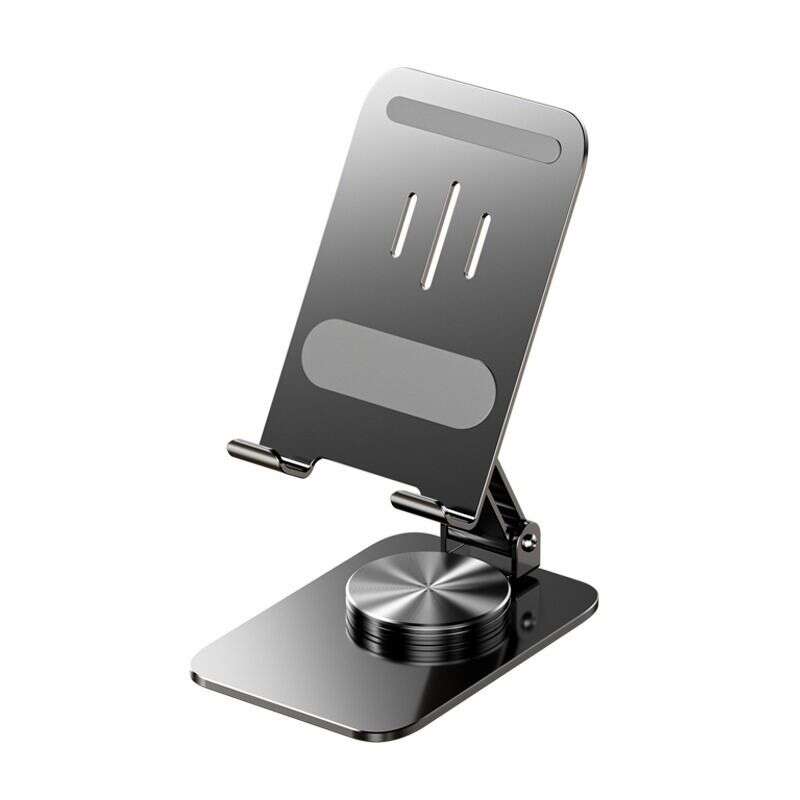 Mobile phone desktop tablet i support 360 ° rotating metal foldable lazy person stand. 