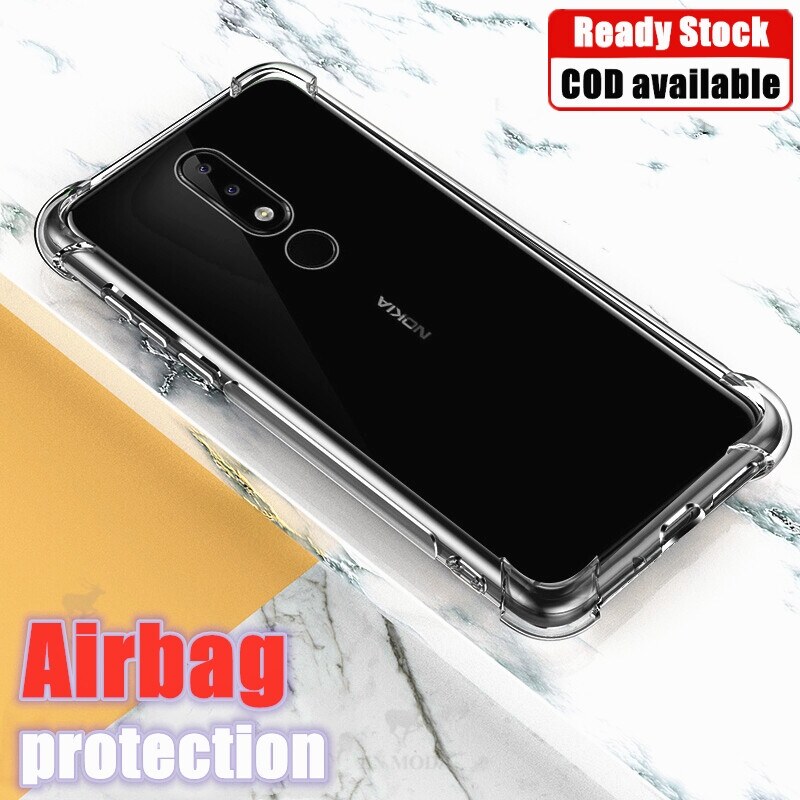 lthmy for Nokia 6.1 Plus TA-1099 1103 1083 1099 Soft Gel Jelly Case Transparent Full Protective Anti-Scratch Resistant Back Cover Skin