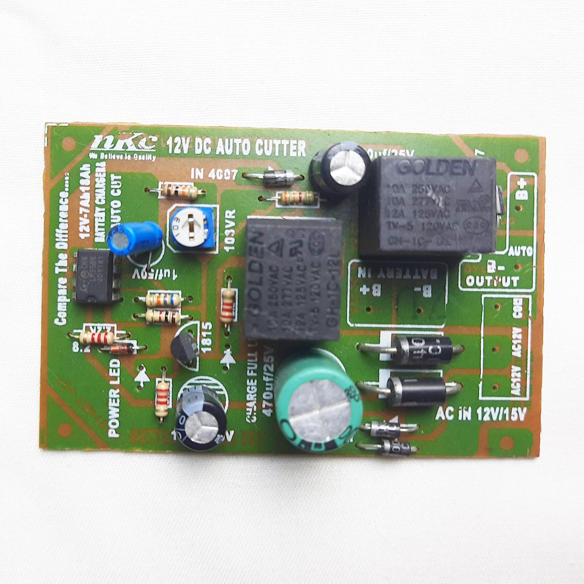 10 pcs Auto Cut Battery Charging Circuit - High Quality Auto Cut Circuit DC 12V Double Relay For DC 12v Battery Charging Protection Circuit. 