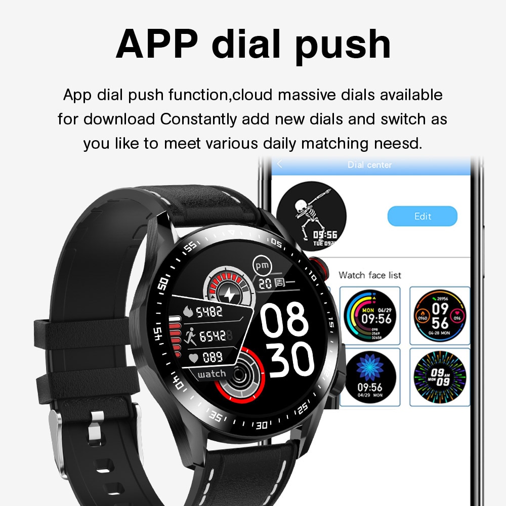 E1-2 Smart Watch Men Bluetooth Call Custom Dial Full Touch Screen Waterproof Smartwatch For Android IOS Sports Fitness Tracker. 