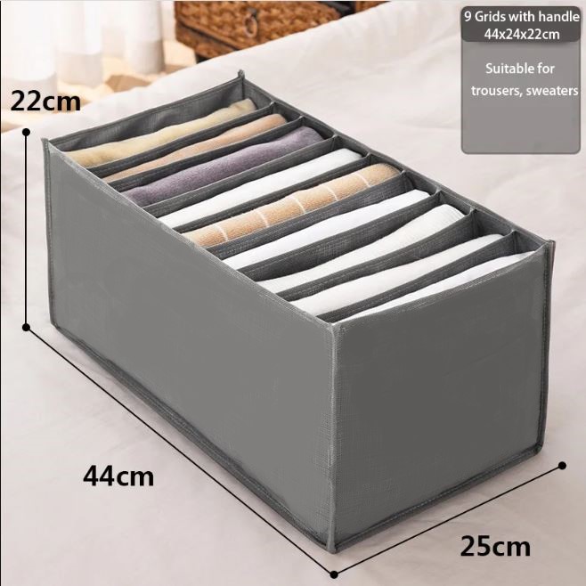 1 Piece 7 Grid Large Capacity Storage Box. Clothing Storage Organizer Box.