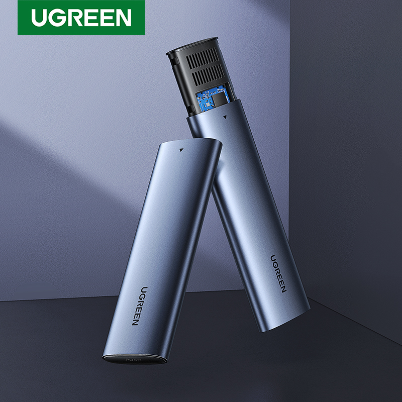 UGREEN SSD Case 10Gbps NVMe NGFF M2 SSD Case For PCIe SATA To USB SSD Case for External Hard Drive M-Key & B-Key M2 SSD Case. 