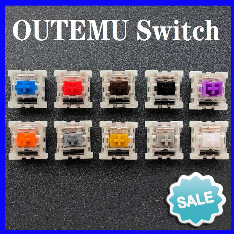 Outemu Switch Mechanical Keyboard Switch 3Pin Clicky Linear Tactile Silent Switches RGB LED SMD Gaming Compatible With MX Switch. 