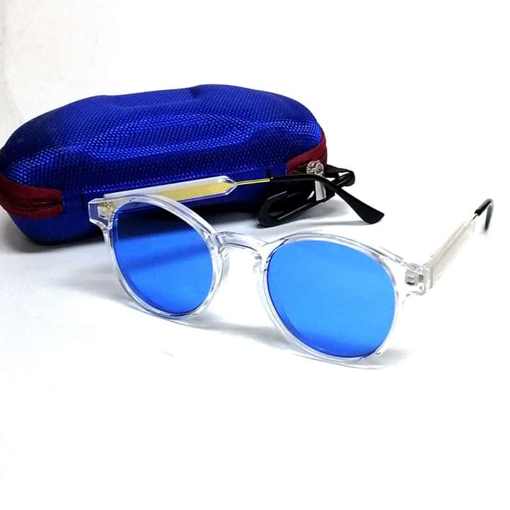 White Steel Frame Sunglasses For man
