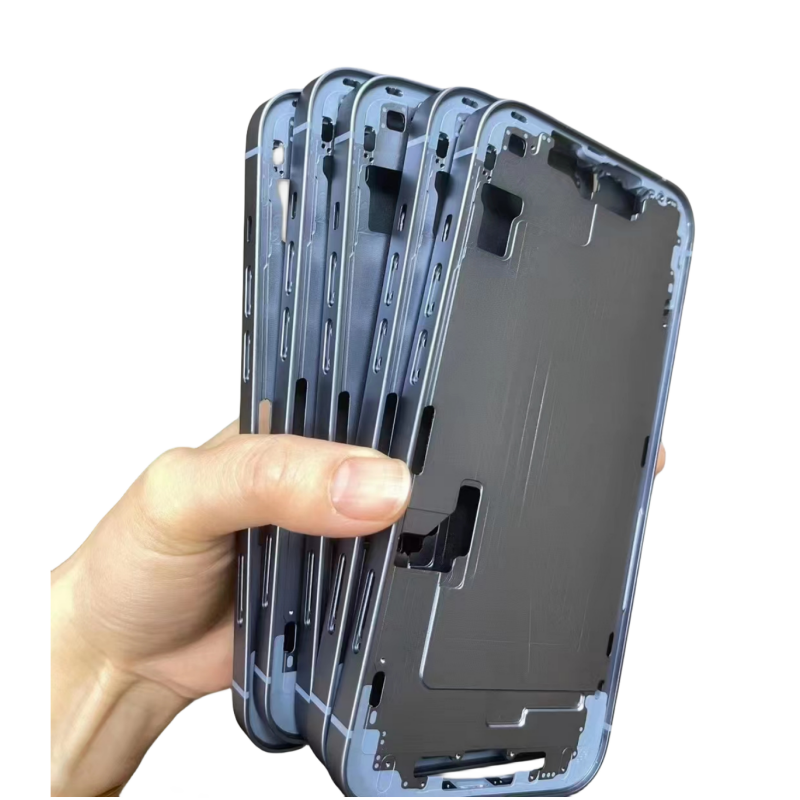1pc 5pcs For iPhone 14 14PLUS Housing With Part + Middle Chassis Frame + SIM Tray + Side Key Parts Rear Housing Case Assembly. 