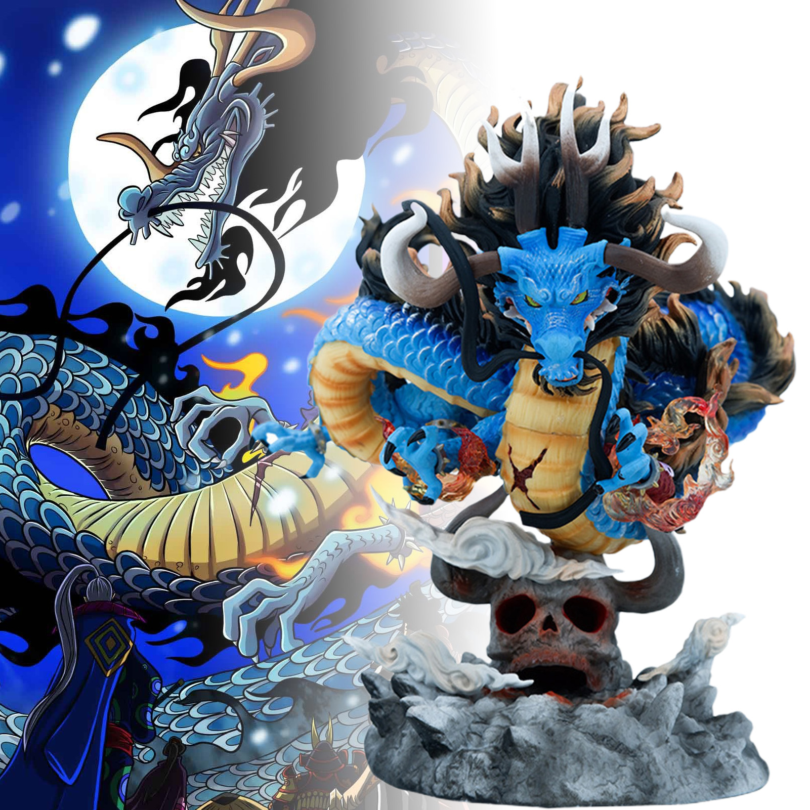 One Piece Figure with Glowing Base One Piece Action Figure Model Toy. 