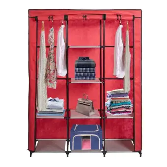 Portable Cloth Storage Rack Wardrobe Closet Portable Cloth