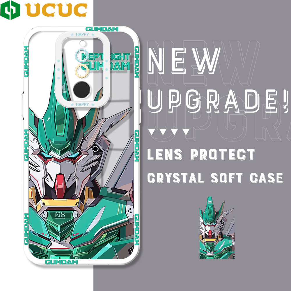 UCUC for Redmi 8 Back Cover Mobile Suit Gundam Transparent Crystal TPU Soft Case Full Lens Protection Ultra Thin Drop Resistant Phone Case. 