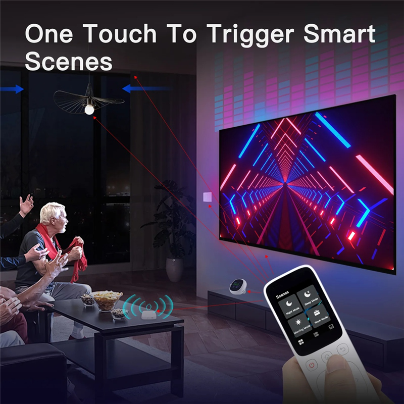Wifi Tuya Smart Central Control Panel Wireless Touch Screen Handheld IR Remote Controller for Home Appliance Easy Install Easy to Use. 