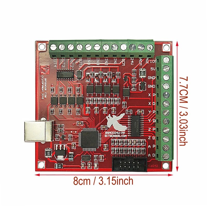 MACH3 4 Axis 100KHz USB CNC Wood Router Machine Smooth Stepper Motion Controller Card Breakout Board 12-24V. 