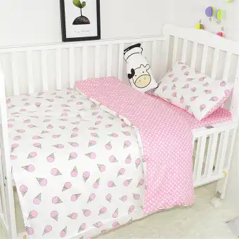 white cot quilt cover