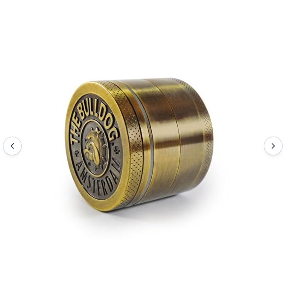 Best Tobacco, Herb and Spices Grinder for Weed and dry herbs,With Pollen, Kief Catcher. Bulldog Design by Kozo Grinders. 4 Piece Metal Zinc Alloy.