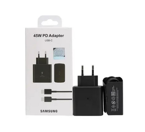 Samsung Travel Charger Super Fast Charging Adapter 45W PD Type-C to Type-C Cable