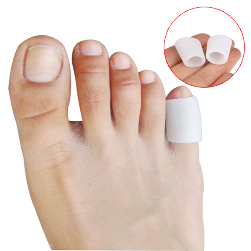 Silicone Little Toe Tube Corns Blisters Corrector Pinkie Protector Gel Bunion Toe Finger Protection Gel Sleeve Foot Health Care