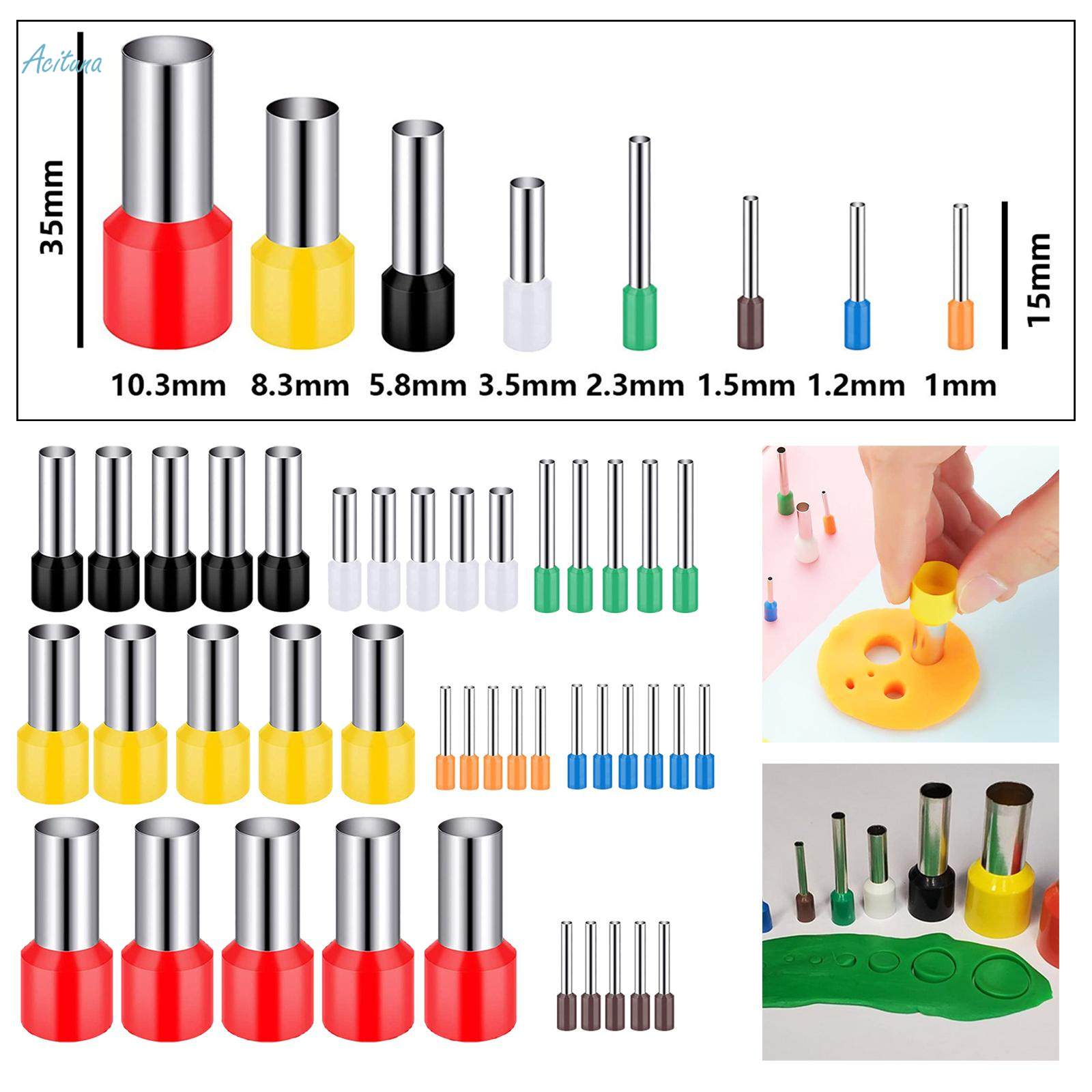 40x Polymer Clay Cutters Circle Shape Cutting Mold Punch Tool for Clay Craft. 