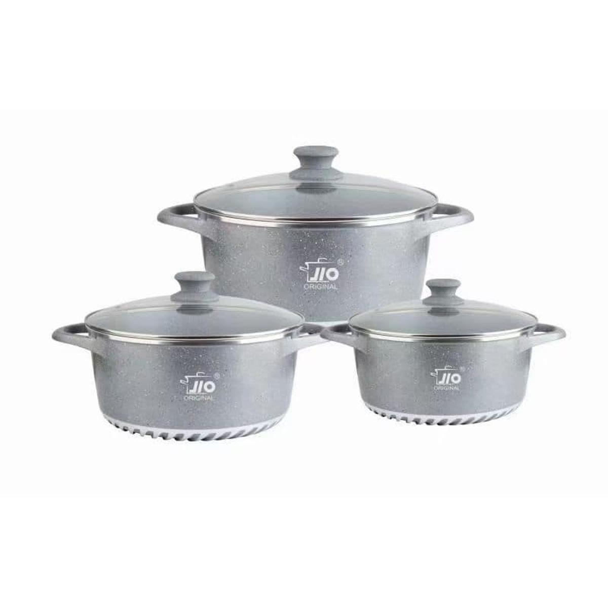 JIO SET 6PCS CASSEROLE COOKWARE SET