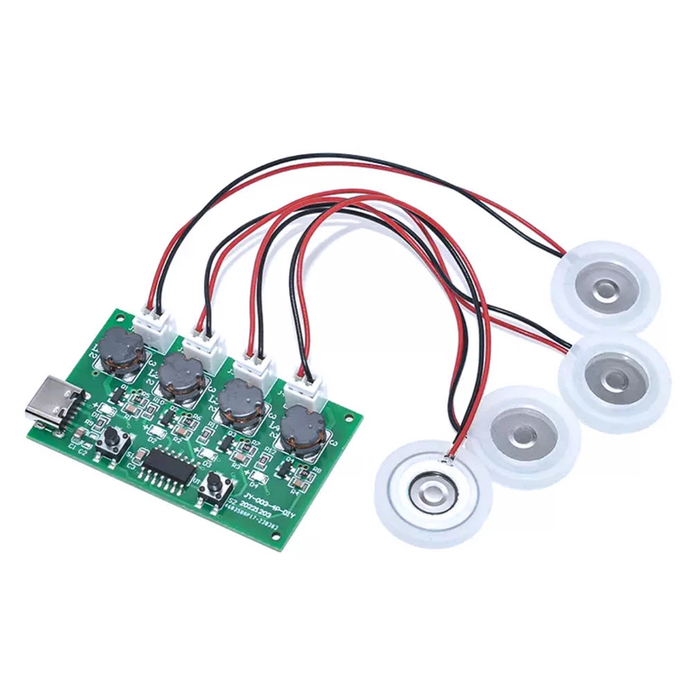 Four-spray Humidifier Module DIY Kits Humidifier Control Panel Atomizer Drive Board Type-C USB 4 Atomization Piece. 