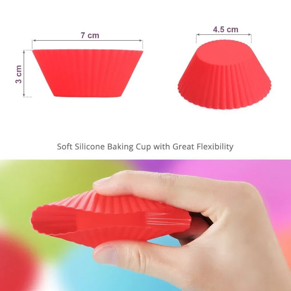 Upors 12pcs Silicone Mold Heart Cupcake Soap Silicone Cake Mold Muffin Baking Mold Tools Bakery Pastry Tools Bakeware Kitchen. 