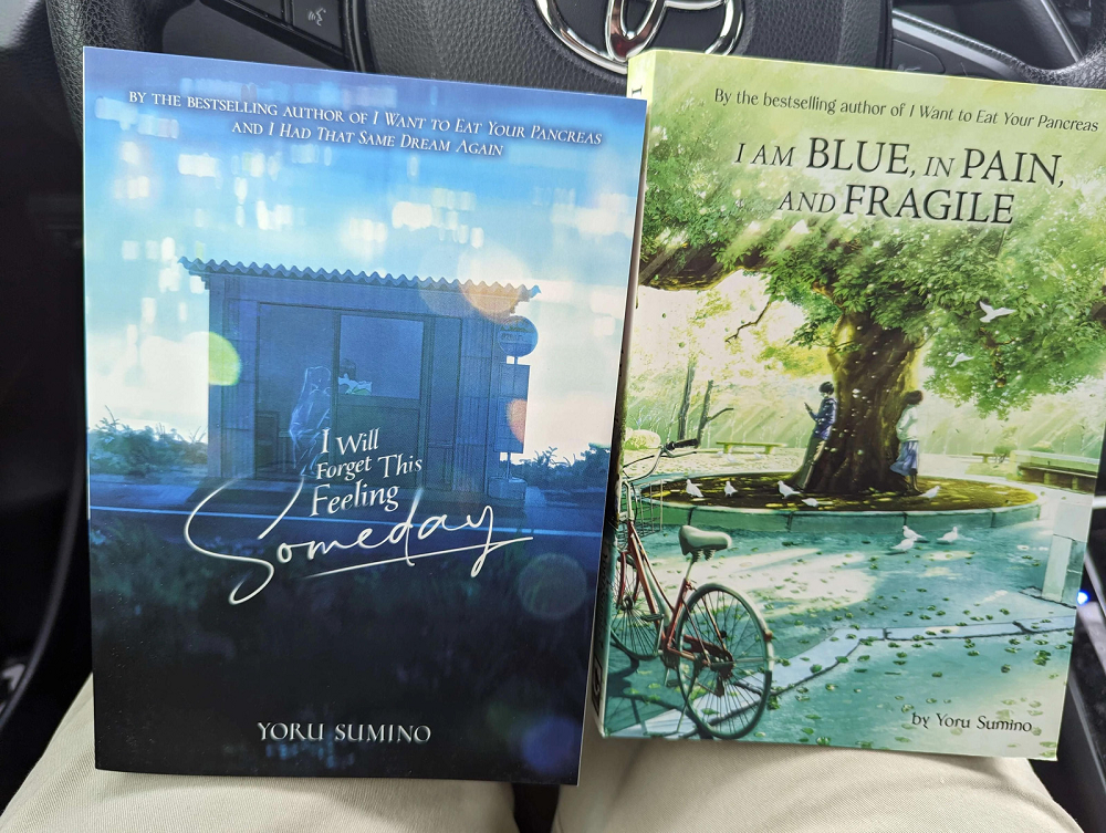 Yoru Sumino's Light Novel Combo (I Will Forget This Feeling Someday + I am Blue, in Pain, and Fragile). 