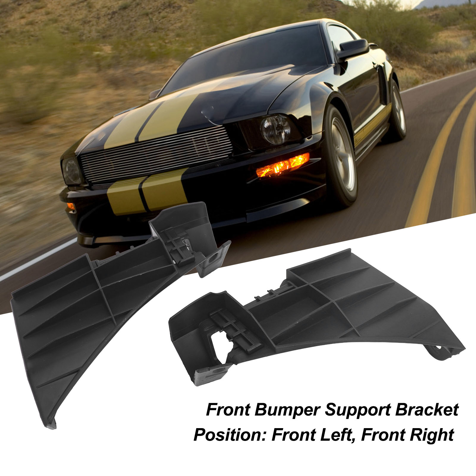 Bumper Support Bracket Cover Easy Installation 5R3Z17C861AA 1 Pair for Mustang 2005 To 2009. 