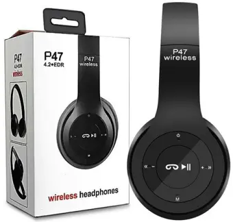 wireless bluetooth headphones with sd card slot and fm radio